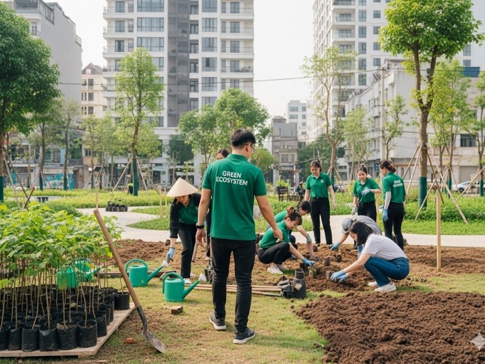5. Giải pháp của Hệ Sinh Thái Xanh triển khai không gian xanh