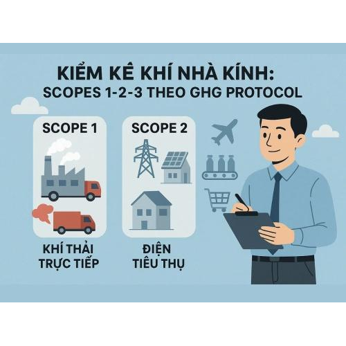 2. Kiểm kê khí nhà kính: Scopes 1-2-3 theo GHG Protocol