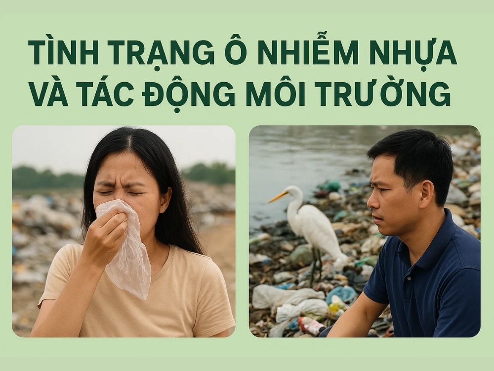 1) Tình trạng ô nhiễm nhựa và tác động môi trường