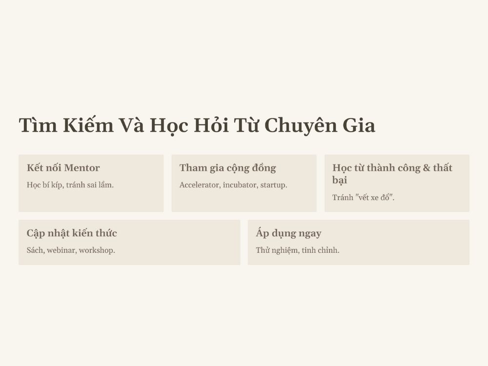 3. Tìm kiếm và học hỏi từ chuyên gia