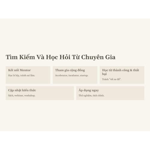 3. Tìm kiếm và học hỏi từ chuyên gia