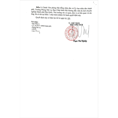 Quyết định công nhận Ban Chấp Hành Hội