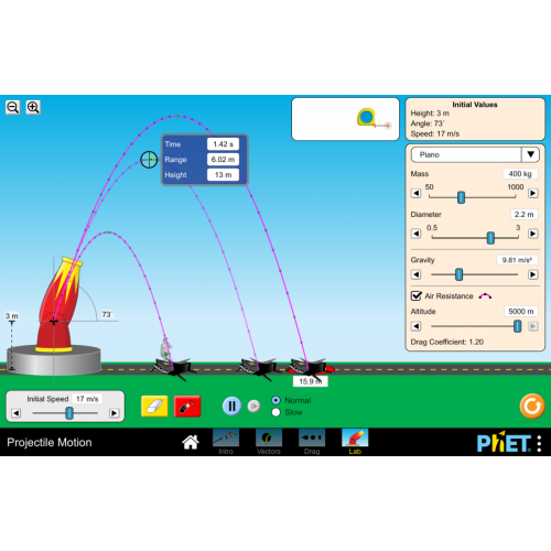 (Mô phỏng) Vật lý: Projectile Motion (chuyển động đạn)