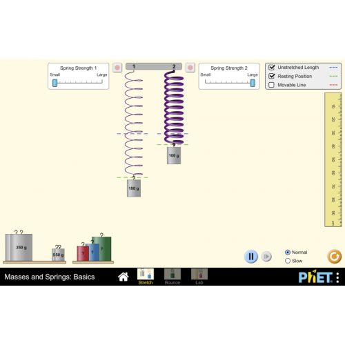 (Mô phỏng) Vật lý: Masses and Springs: Basics (Khối lượng và lò xo: Khái niệm cơ bản)
