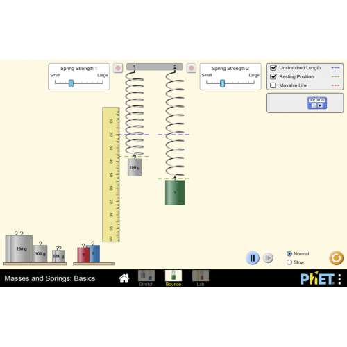 (Mô phỏng) Vật lý: Masses and Springs: Basics (Khối lượng và lò xo: Khái niệm cơ bản)