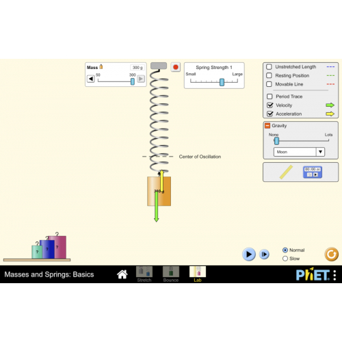 (Mô phỏng) Vật lý: Masses and Springs: Basics (Khối lượng và lò xo: Khái niệm cơ bản)