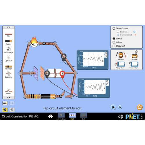 (Mô phỏng) Vật lý: Circuit Construction Kit: AC (Bộ xây dựng mạch: AC)