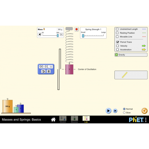 (Mô phỏng) Vật lý: Masses and Springs: Basics (Khối lượng và lò xo: ​​Khái niệm cơ bản)