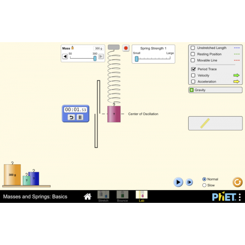 (Mô phỏng) Vật lý: Masses and Springs: Basics (Khối lượng và lò xo: Khái niệm cơ bản)