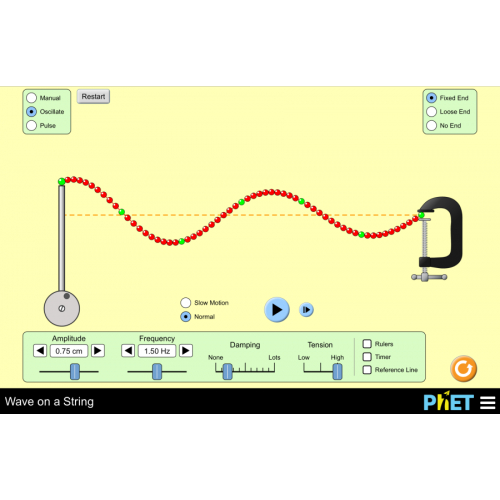 (Mô phỏng) Vật lý: Wave on a String (Sóng trên một chuỗi)