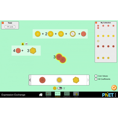 (Mô phỏng) Toán học - Trao đổi biểu thức