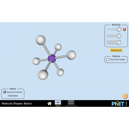 (Mô phỏng) Hóa học: Molecule Shapes: Basics (Hình dạng phân tử: Khái niệm cơ bản)