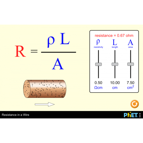 (Mô phỏng) Vật lý: Resistance in a Wire (điện trở trong dây)