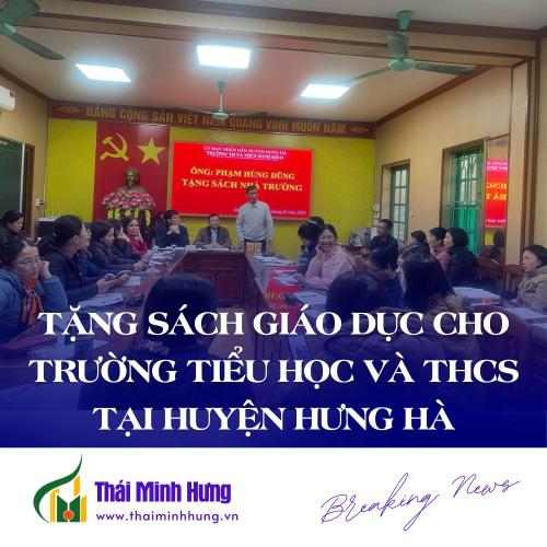 Tặng Sách Cho Trường Tiểu Học Và THCS Huyện Hưng Hà
