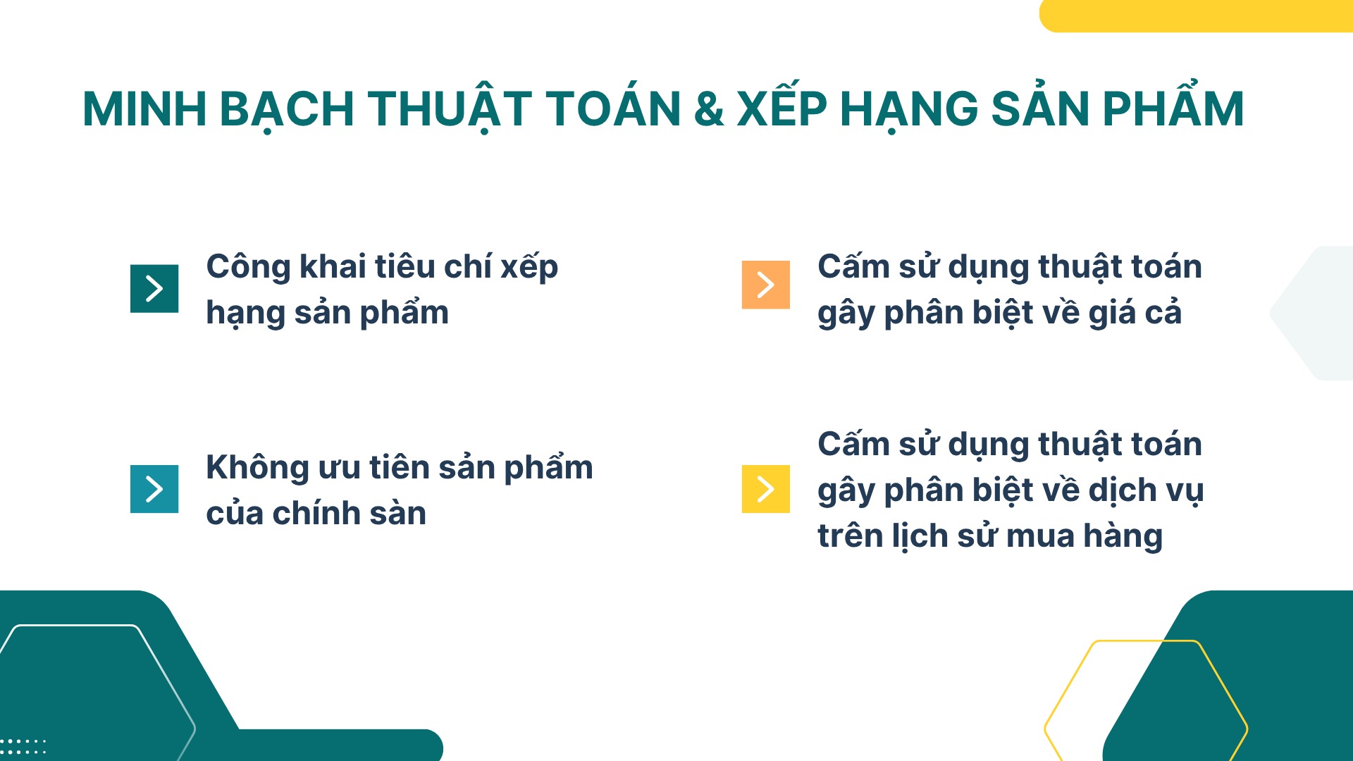 2. Bắt buộc Minh bạch Thuật toán & Xếp hạng Sản phẩm