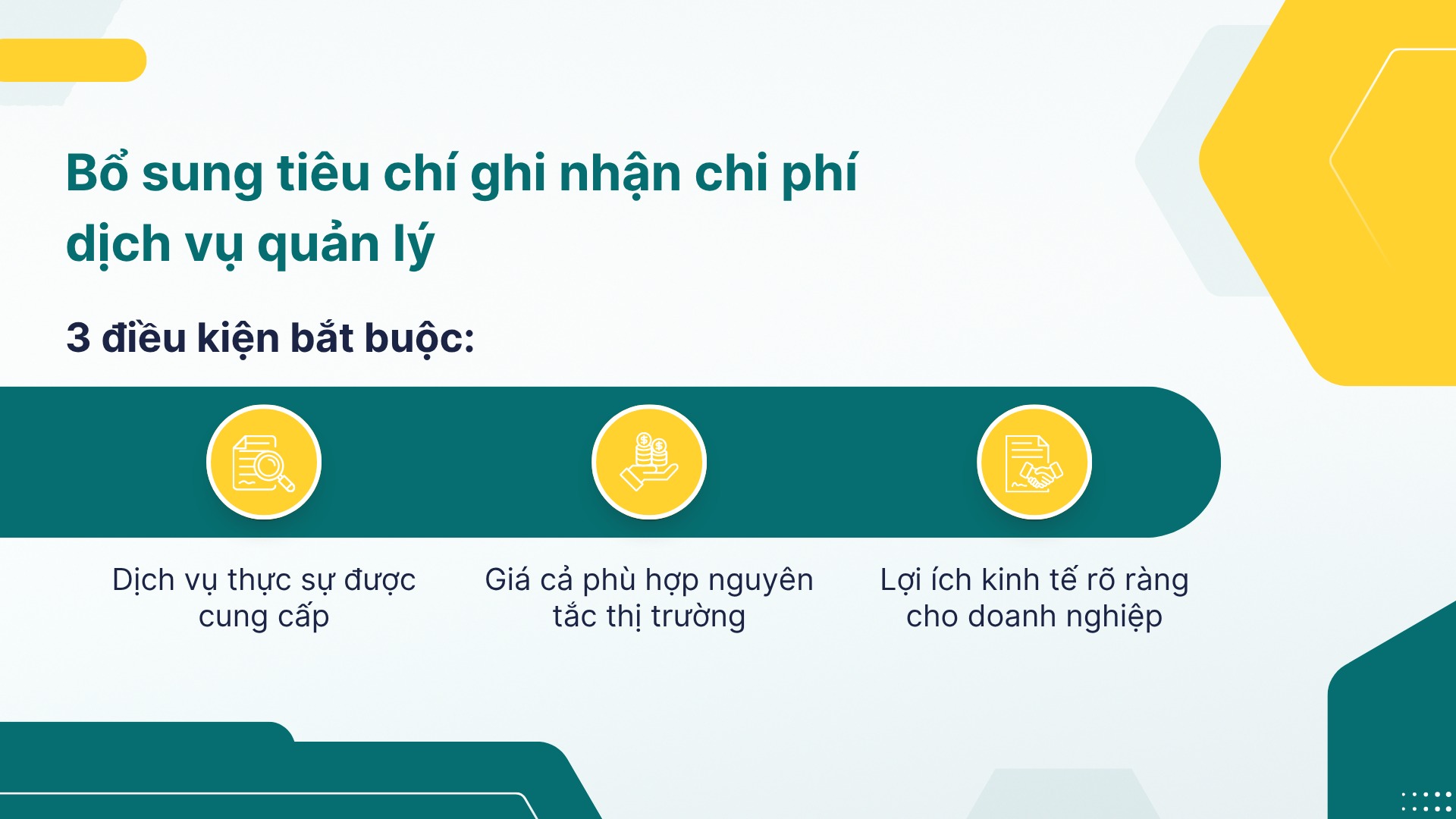 4. Bổ sung tiêu chí ghi nhận chi phí dịch vụ quản lý