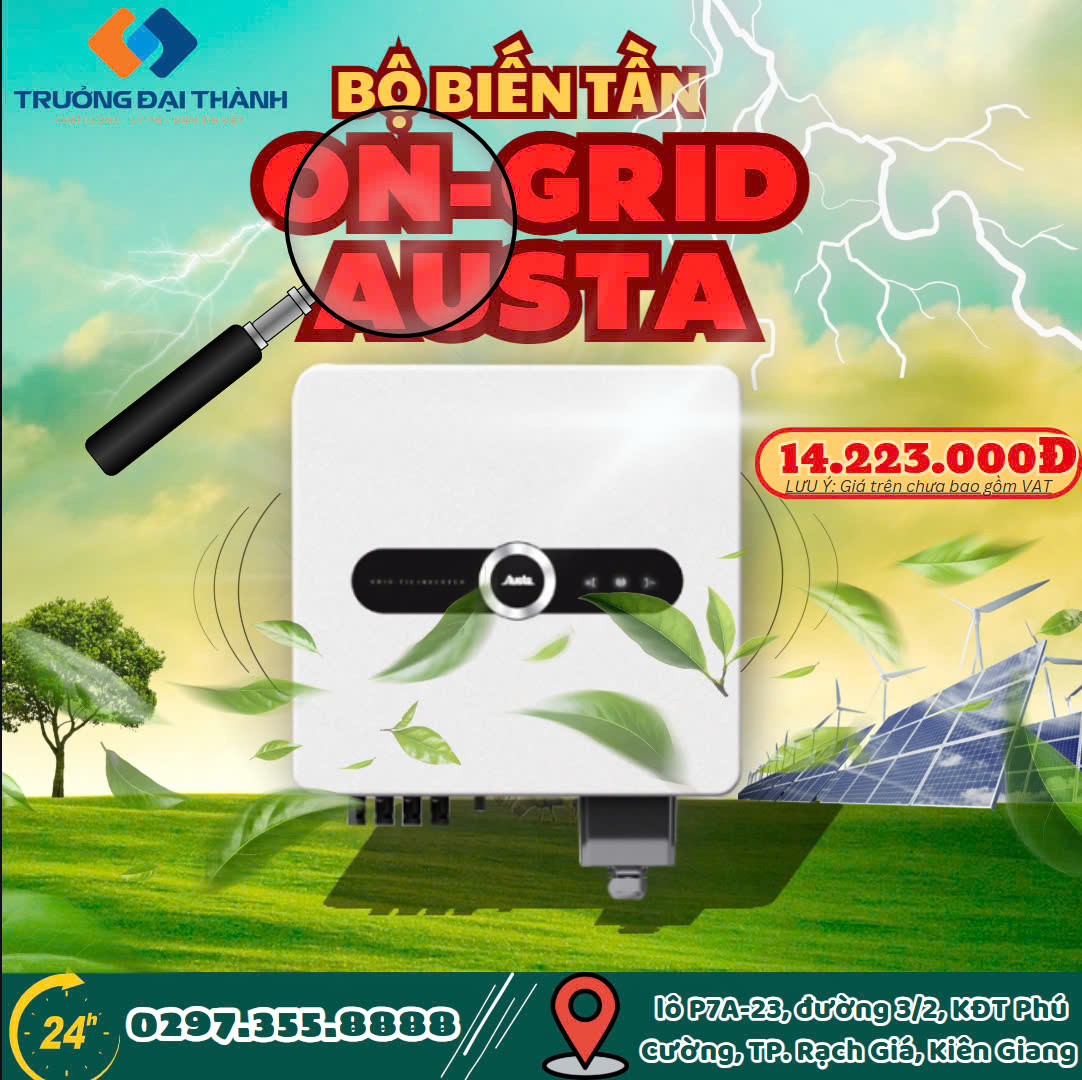 Bộ Biến Tần On-grid Austa 6K1P (1 pha, 6kWp)