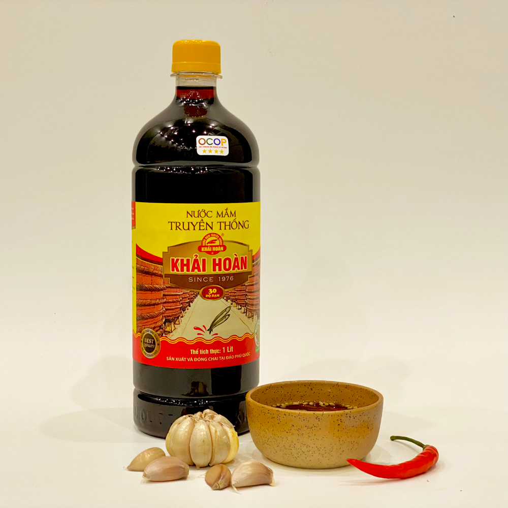 Af1hAeEf77588b9 Nước Mắm Truyền Thống Khải Hoàn 30N - Chai 1 Lít