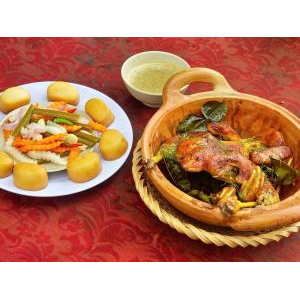 Gà Đốt Lá Chúc
