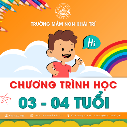 Chương Trình Học 3 - 4 Tuổi