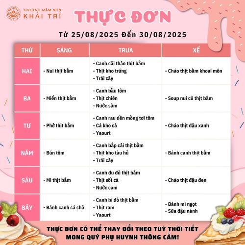 Thực đơn tuần