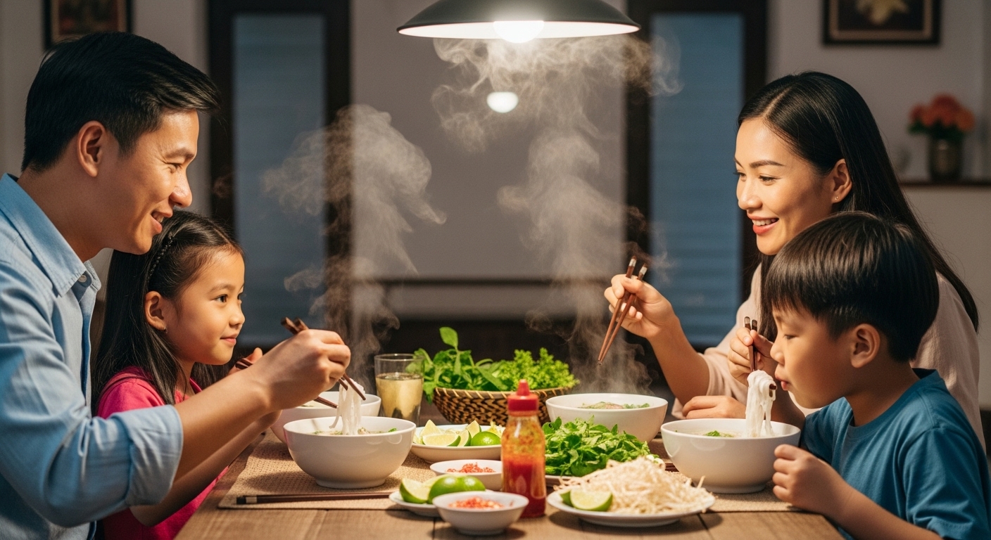 Nấu phở bằng bếp gas vừa tiện lợi vừa tiết kiệm