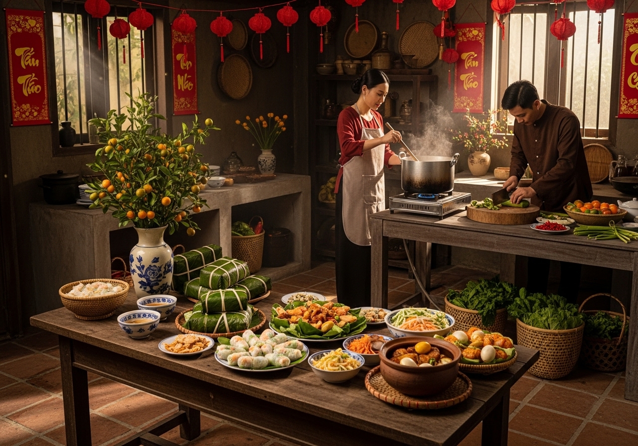 Ngọn lửa bếp gas – biểu tượng của sum vầy Tết Việt