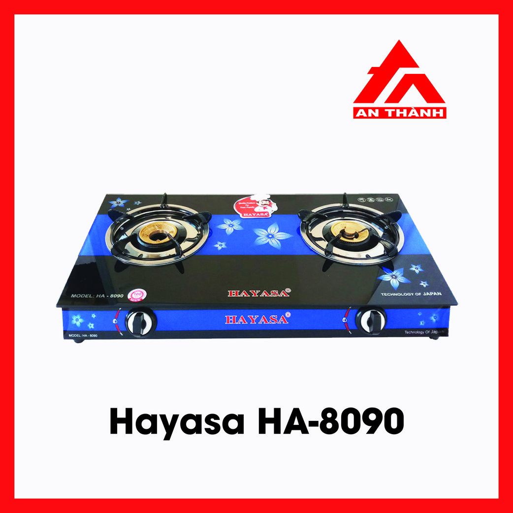 19Hb110cD507A41 Bếp Gas Đôi Kiếng - Hayasa HA-8090
