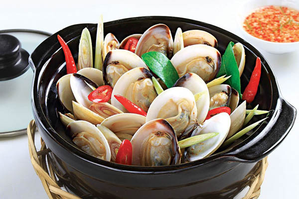 Nghêu hấp thái