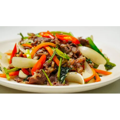 Bò xào hành cần