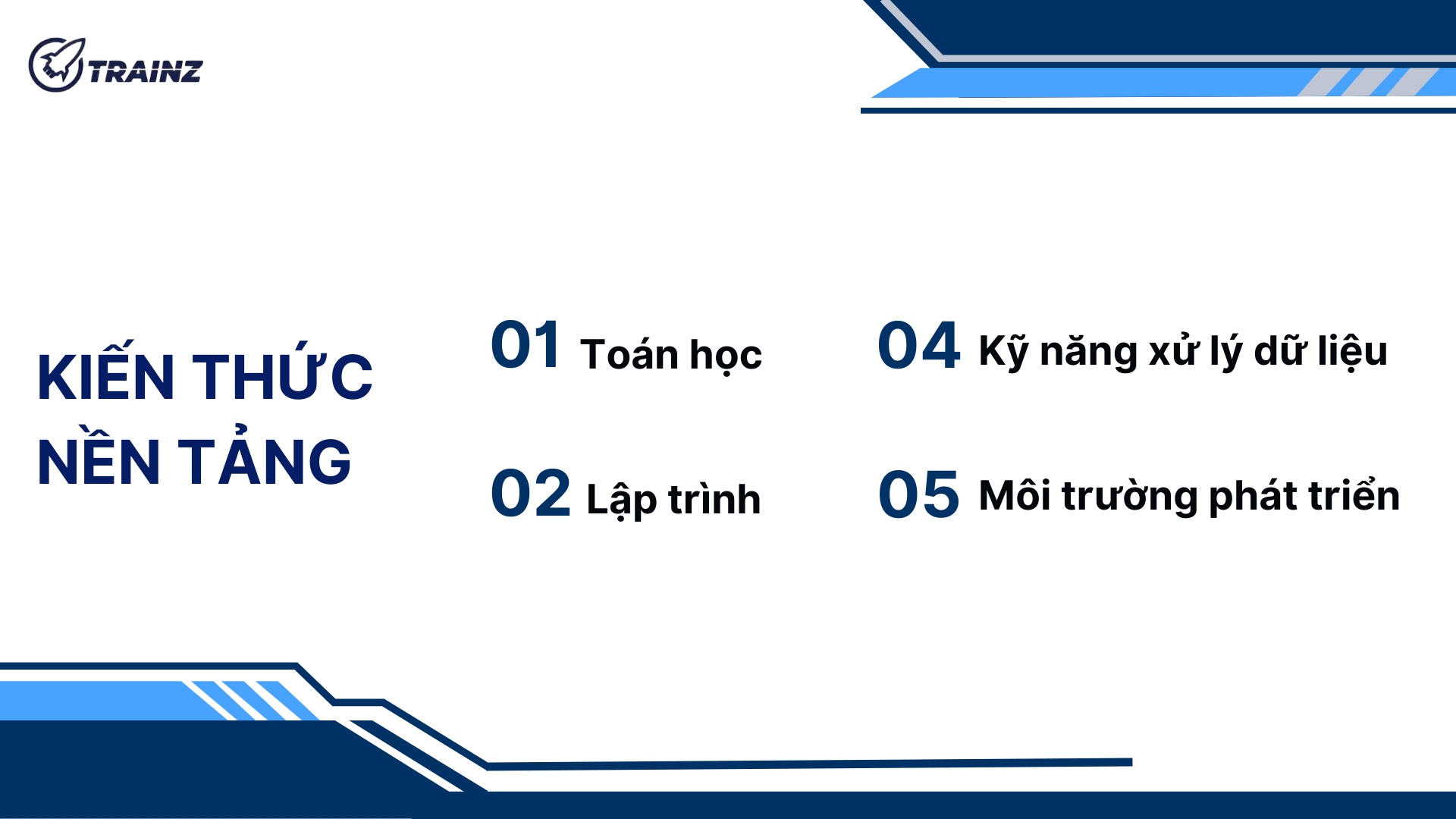 2.  Trang bị kiến thức nền tảng về toán học và lập trình