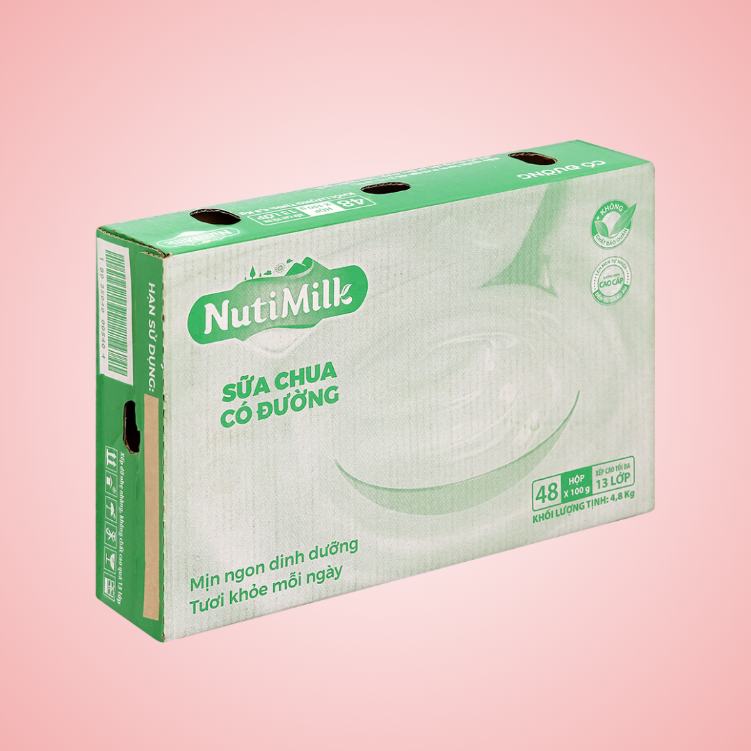 Thùng 48 Hộp Sữa Chua Có Đường Nutimilk 100g