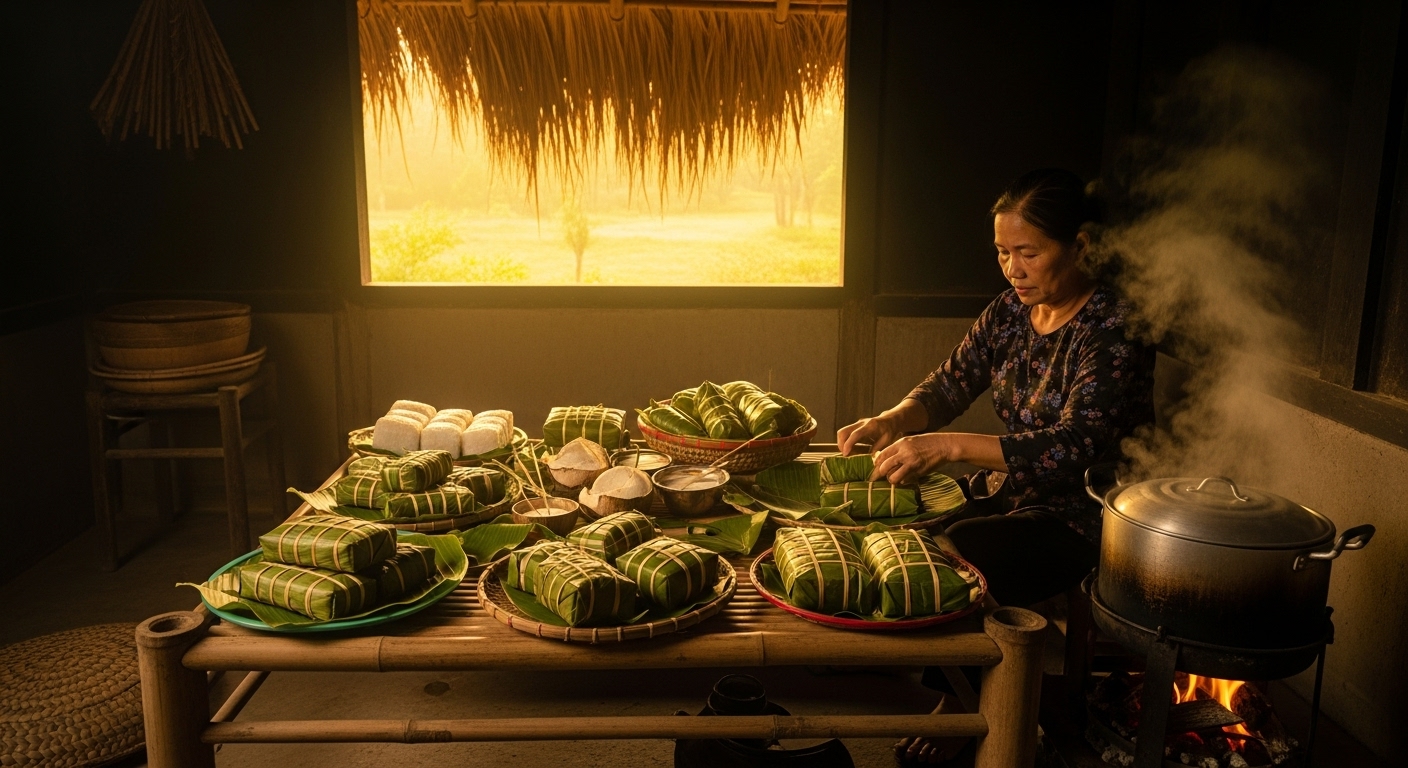 Tình người gửi trong từng miếng bánh quê xưa