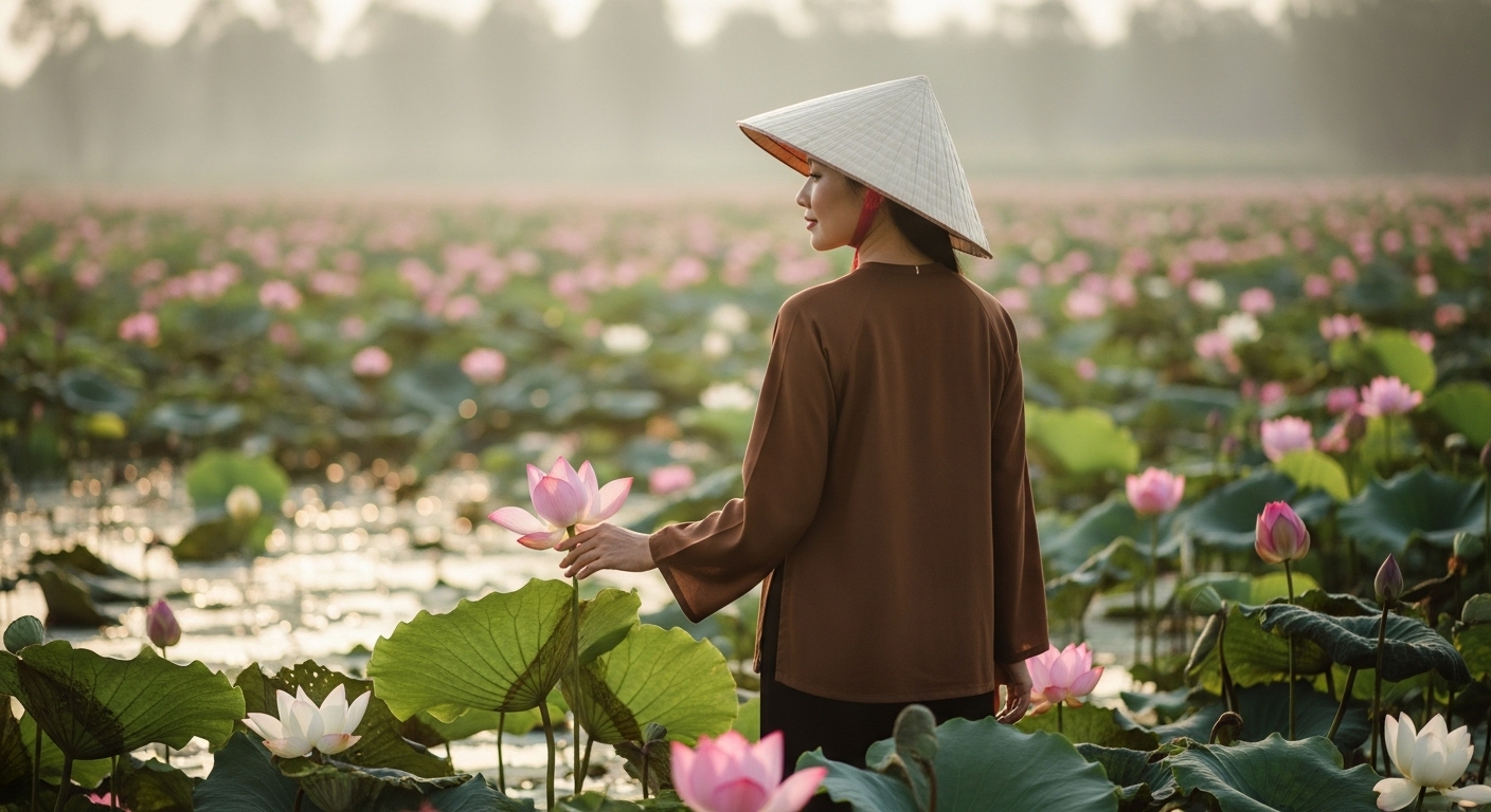 Trải nghiệm du lịch – Ăn món sen giữa đầm sen nở rộ