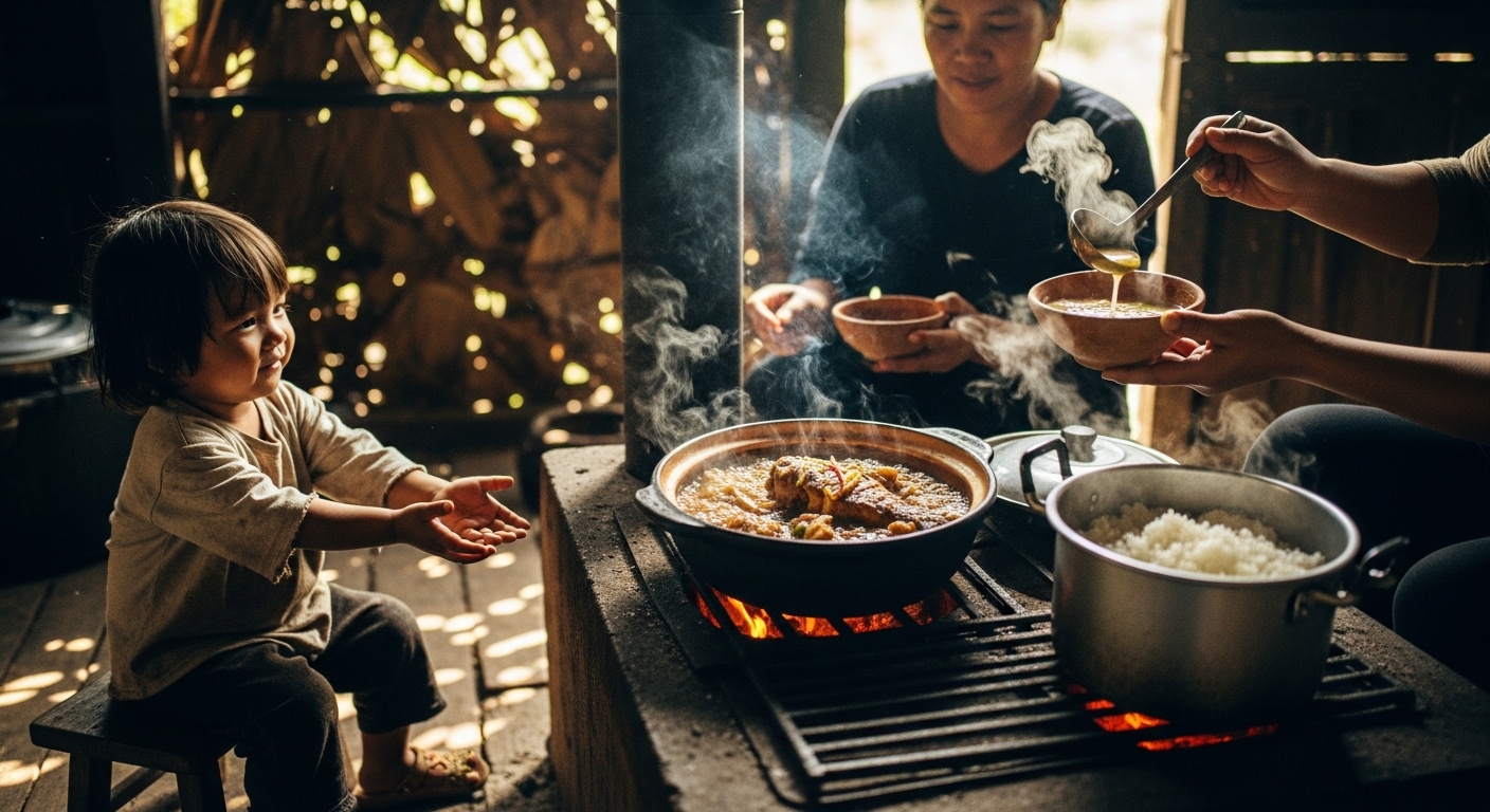 Ký ức tuổi thơ trong khói bếp lam chiều