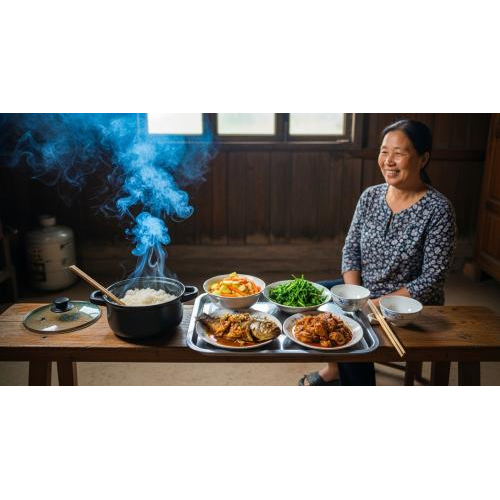 Nồi cơm gạo mới và những món ăn của mẹ