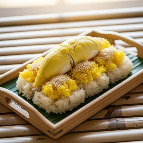 Xôi Sầu Riêng – Sự Giao Thoa Giữa Nếp Thơm Và Trái Ngọt Miền Sông Nước