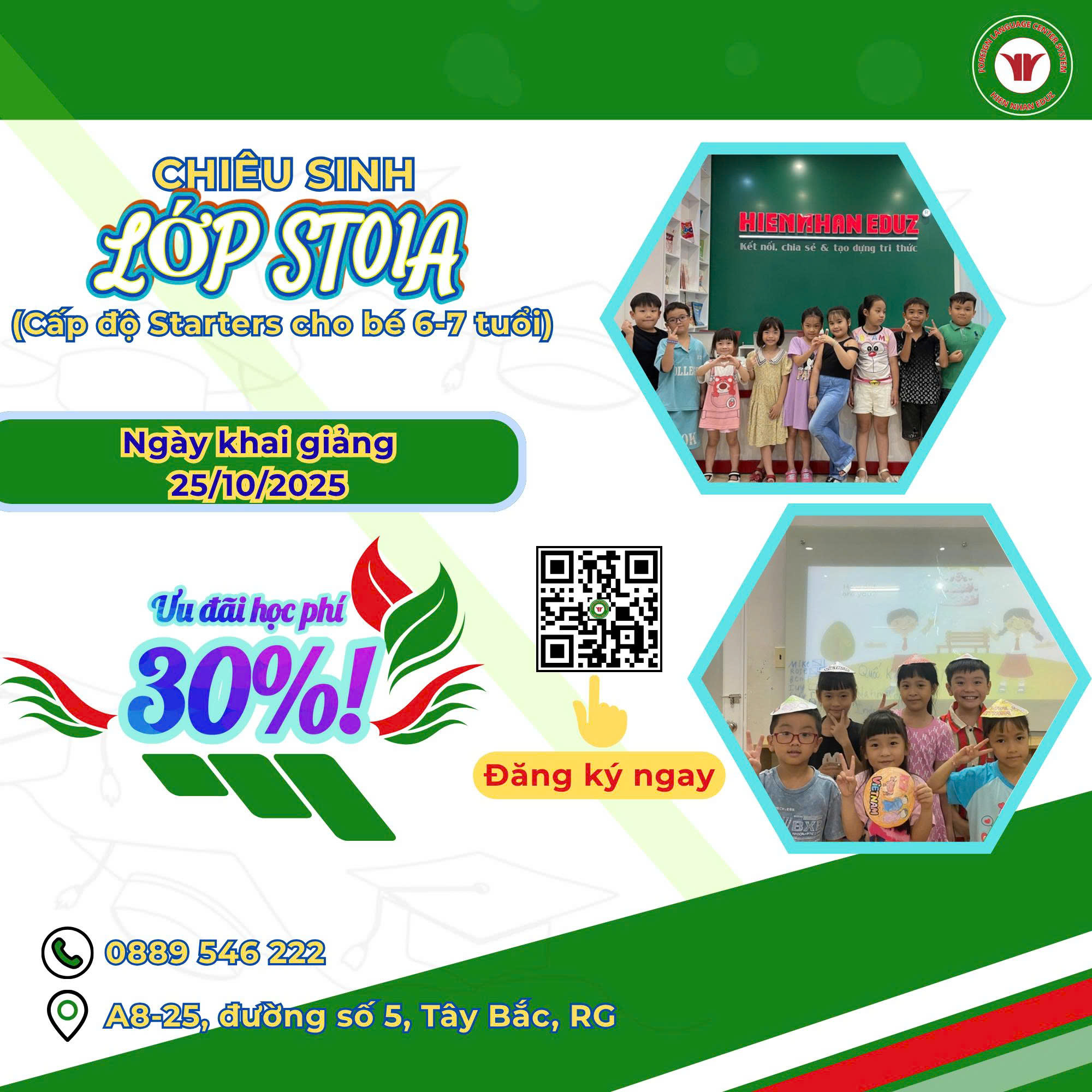 CHIÊU SINH LỚP ST01A – CẤP ĐỘ STARTERS