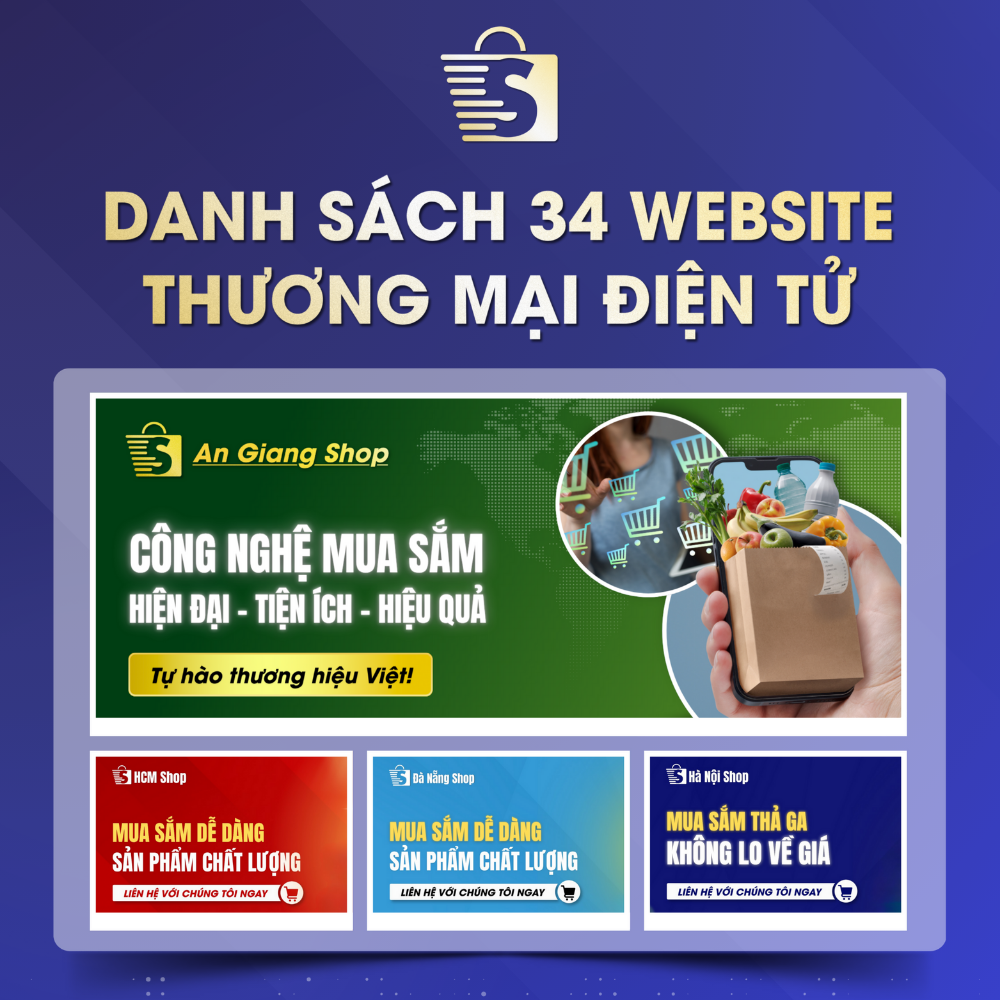 Danh Sách Website TMĐT Của 34 Tỉnh Thành Việt Nam