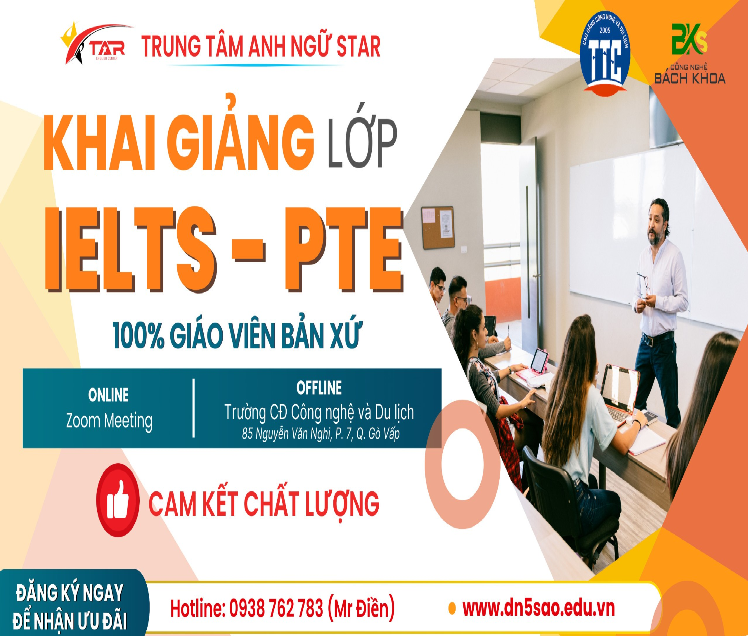 Trung Tâm Anh Ngữ Star Khai Giảng Lớp IELTS - PTE Tháng 6