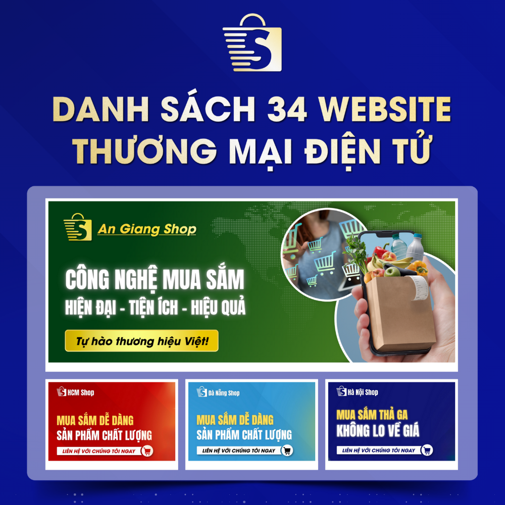 Danh Sách Website TMĐT Của 34 Tỉnh Thành Việt Nam