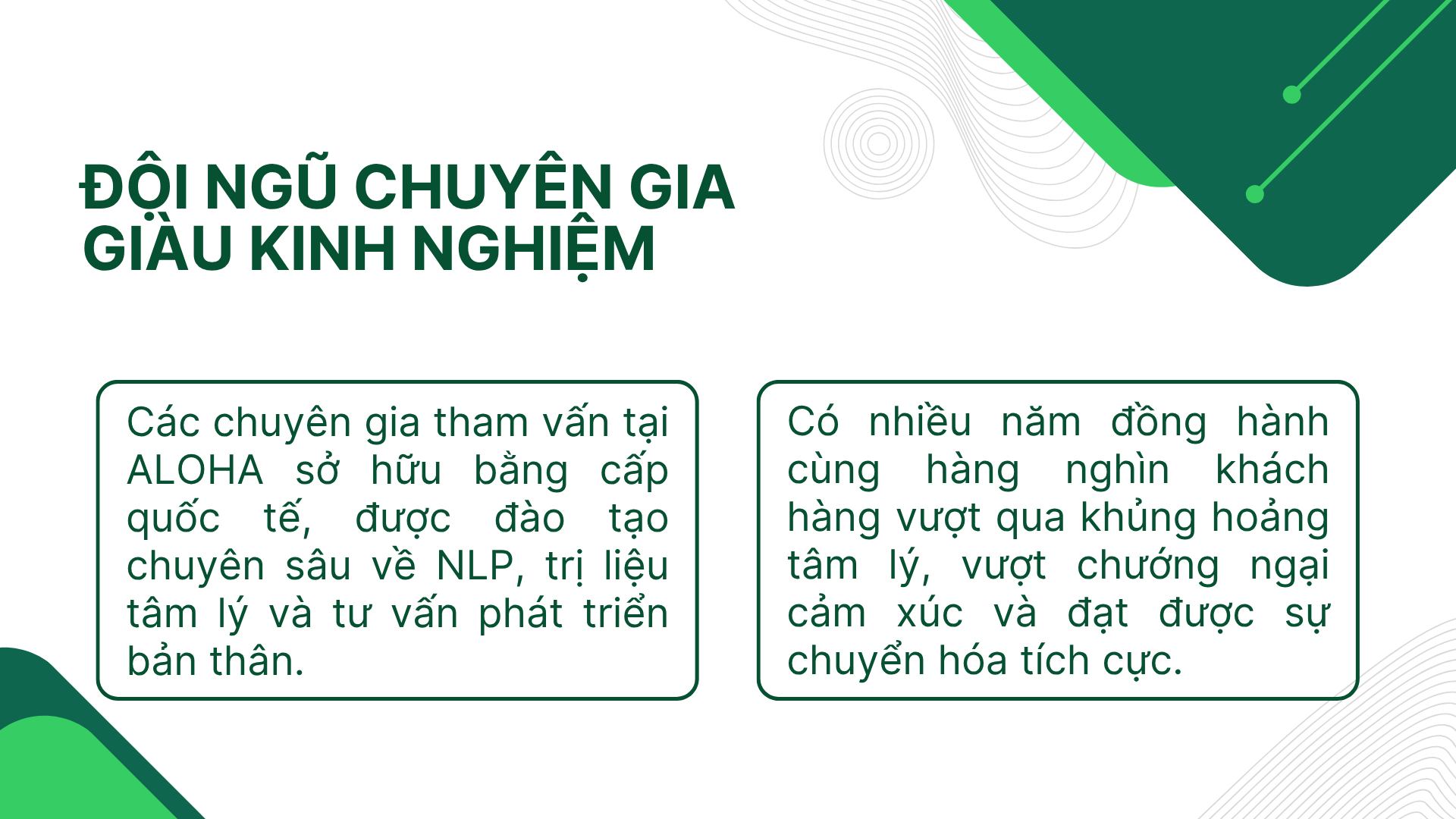 Đội ngũ chuyên gia chuyên sâu – giàu kinh nghiệm