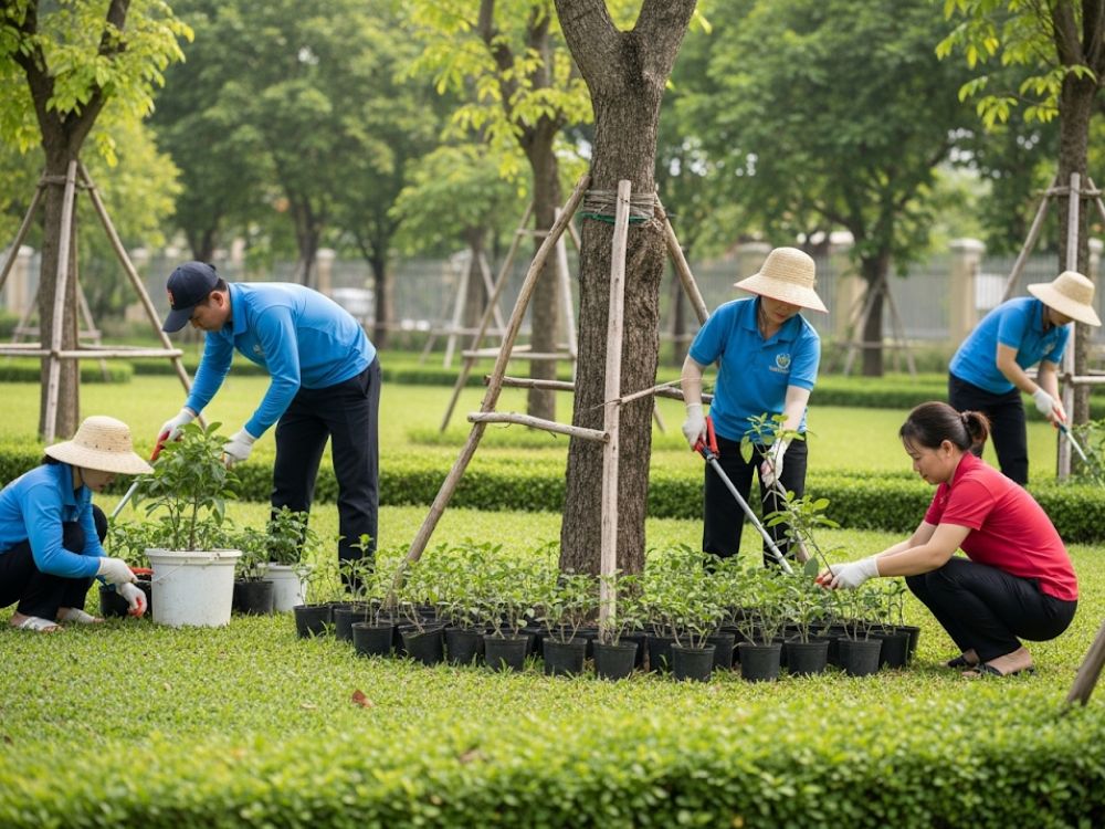 2. Dịch vụ trồng, chăm sóc và bảo dưỡng cây xanh