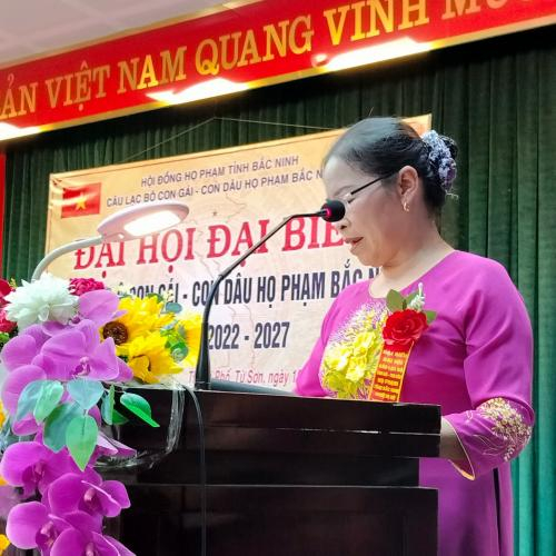 ĐHĐB CLB Con gái, con dâu họ Phạm Bắc Ninh lần thứ II, nhiệm kỳ 2022-2027