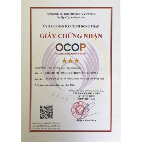 Giấy chứng nhận OCOP