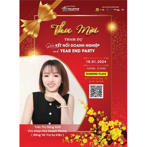 SNG GROUP - Chào mừng Ms. Hồng Sinh - Chủ Shop Hoa Sweet Peny tham gia sự kiện Kết Nối Doanh Nghiệp & Year End Party