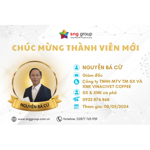 Thư Chúc Mừng Thành Viên Mới - Anh Nguyễn Bá Cừ