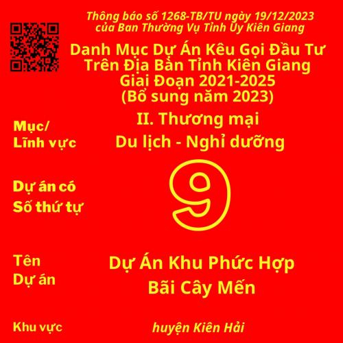 Dự án có Số TT 9: Dự Án Khu Phức Hợp Bãi Cây Mến