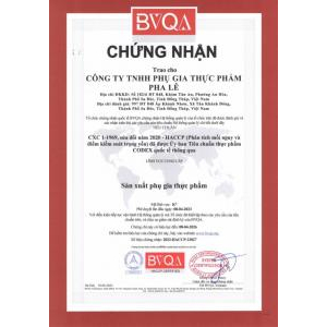 Công Ty TNHH Phụ Gia Thực Phẩm Pha Lê