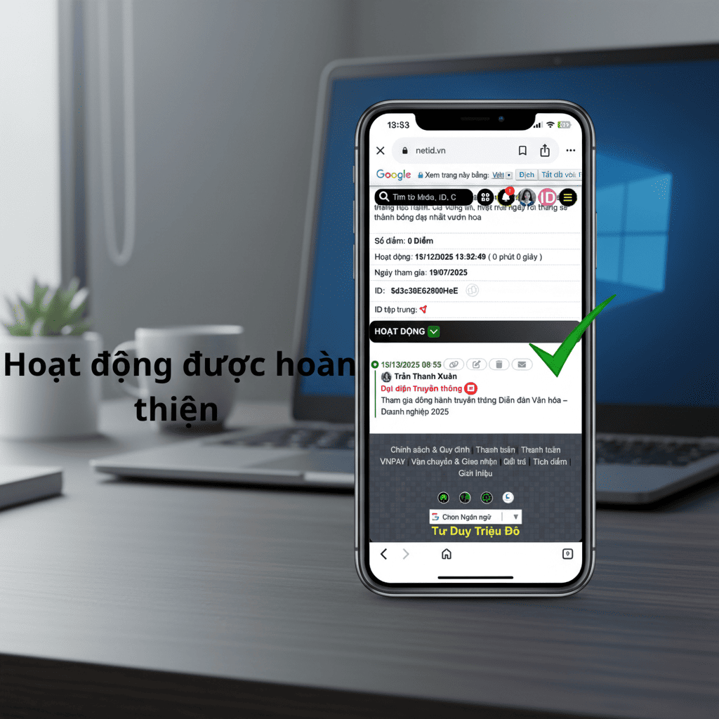 Hướng Dẫn Cập Nhật “Hoạt Động” Trên Netid Giúp Profile Chuyên Nghiệp Hơn